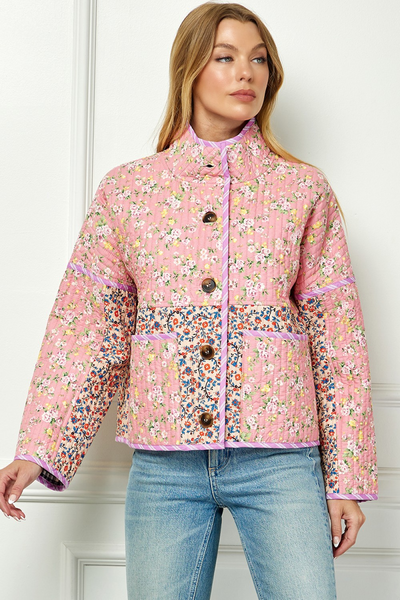 See and Be Seen Reversible Quilted Jacket - Multicolor