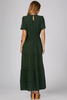 Image of She+Sky Clothing Short Sleeve Surplice Bodice Tiered Maxi Dress - Sea Green