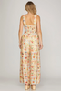 Image of She + Sky Smocked Fruit Print Jumpsuit - Cream