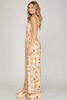 Image of She + Sky Smocked Fruit Print Jumpsuit - Cream