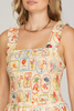 Image of She + Sky Smocked Fruit Print Jumpsuit - Cream