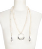 Image of Simon Sebbag Freshwater Pearl Sterling Silver Accented Lariat Necklace