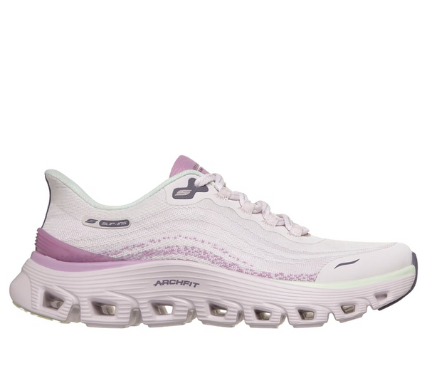 Skechers Slip-Ins: Arch Fit Glide-Step Wave Sneaker - White/Lavender