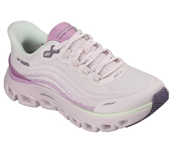 Skechers Slip-Ins: Arch Fit Glide-Step Wave Sneaker - White/Lavender