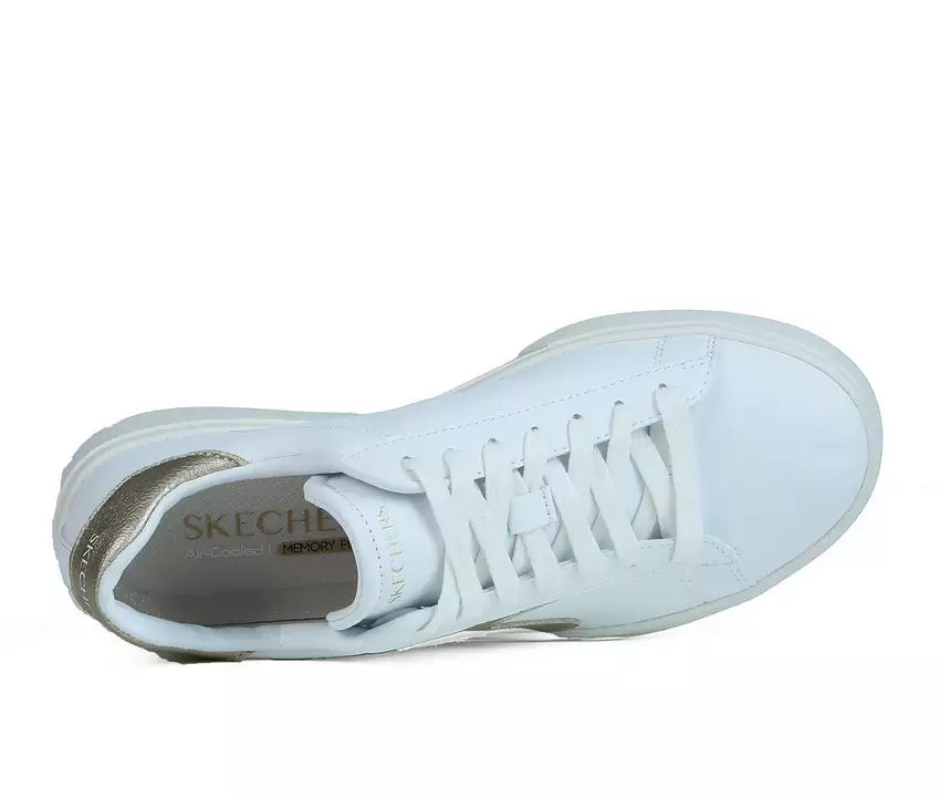 Skechers Eden LX Beaming Glory Sneaker - White/Gold *Take an EXTRA 1/2 Off*