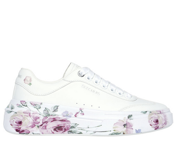Skechers Cordova Classic Painted Floral Sneaker - White/Multicolor
