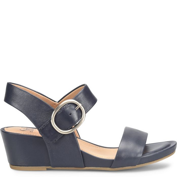 Sofft Vaya Wedge Sandal - Sky Navy Blue