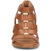 Image of Sofft Coco Back Zip Closure Stacked Heel Gladiator Sandal - Luggage Brown