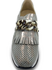 Image of Softwaves Cadie Metallic Leather Slip On Platform Sneaker - Khaki Camo