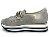 Image of Softwaves Cadie Metallic Leather Slip On Platform Sneaker - Khaki Camo