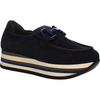 Image of Softwaves Catlin Slip On Leather Platform Sneaker - Navy