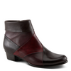 Image of Spring Step Mayvilla Leather Color Block Bootie - Chocolate/Burgundy