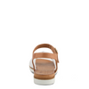 Image of Spring Step Nihira Knotted Leather Ankle Strap Sandal - White/Tan