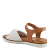 Image of Spring Step Nihira Knotted Leather Ankle Strap Sandal - White/Tan