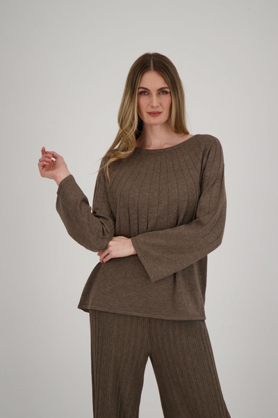 Spanner Sunray Sweater Knit Top - Cedar