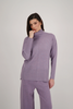 Image of Spanner Seam Detail Mock Neck Sweater Knit Tunic - Violet Sparkle