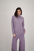 Image of Spanner Seam Detail Mock Neck Sweater Knit Tunic - Violet Sparkle