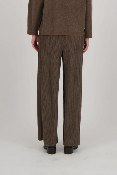 Spanner Wide Leg Ribbed Knit Pant - Cedar