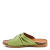 Image of Spring Step Bates Gathered Leather Toe Loop Sandal - Green