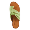 Image of Spring Step Bates Gathered Leather Toe Loop Sandal - Green
