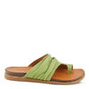 Image of Spring Step Bates Gathered Leather Toe Loop Sandal - Green