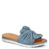 Image of Spring Step Lavona Twist Leather Slide Sandal - Blue