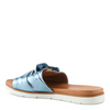 Image of Spring Step Lavona Twist Leather Slide Sandal - Metallic Blue