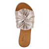 Image of Spring Step Lavona Twist Leather Slide Sandal - Silver