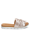 Image of Spring Step Lavona Twist Leather Slide Sandal - Silver