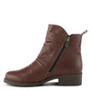 Image of Spring Step Zipstering Crinkle Leather Bootie - Brown