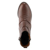 Image of Spring Step Zipstering Crinkle Leather Bootie - Brown