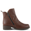 Image of Spring Step Zipstering Crinkle Leather Bootie - Brown