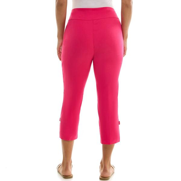 Steven Guy Laced Grommet Detail Crop Length Pull On Pant - Bright Rose