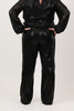 Image of Steven Guy Wide Leg Pull On Sequin Pant - Black