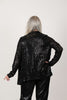 Image of Steven Guy Open Front Sequin Cardigan - Black