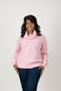 Image of Steven Guy Diamond Knit Cowl Neck Drop Shoulder Sweater - Pink