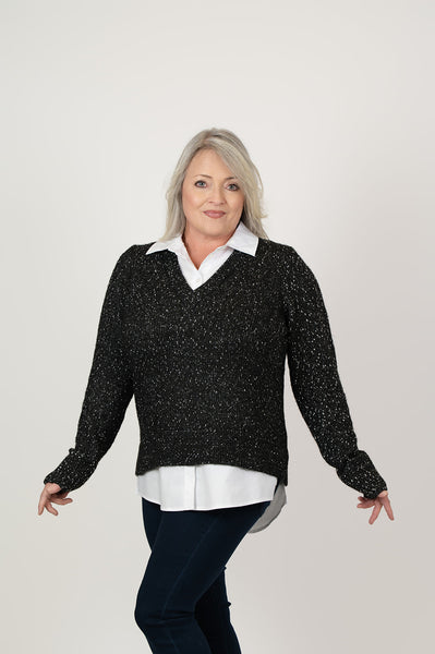 Steven Guy Tweedy "Two-Fer" Top - Black/White