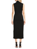 Image of Steven Guy Sleeveless Textured Mock Turtleneck Midi Dress - Black