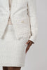 Image of Steven Guy Metallic Tweed Two Piece Skirt Suit - Cream/Gold