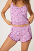 Image of PJ Salvage Sweet Dreams Modal 2 Piece Pajama Short Set - Lilac