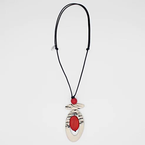 Sylca Designs Kenzie Flair Necklace - Red