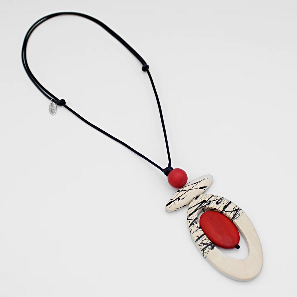 Sylca Designs Kenzie Flair Necklace - Red