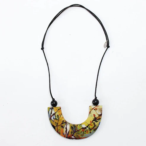 Sylca Designs Jolene Crescent Necklace - Multicolor