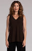 Image of Sympli Go To V-Neck Tank Relax - Chocolate