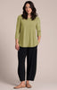 Image of Sympli Go To Classic T 3/4 Sleeve - Epsom Green