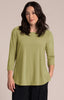 Image of Sympli Go To Classic T 3/4 Sleeve - Epsom Green