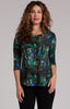 Image of Sympli Go To Classic T 3/4 Sleeve Plus Size - Digi Forest Camo