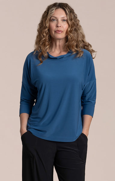 Sympli Slouch Sweatshirt - Lake Blue