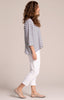 Image of Sympli Breezy Raglan Top - Navy/White Stripe