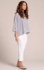 Image of Sympli Breezy Raglan Top - Navy/White Stripe